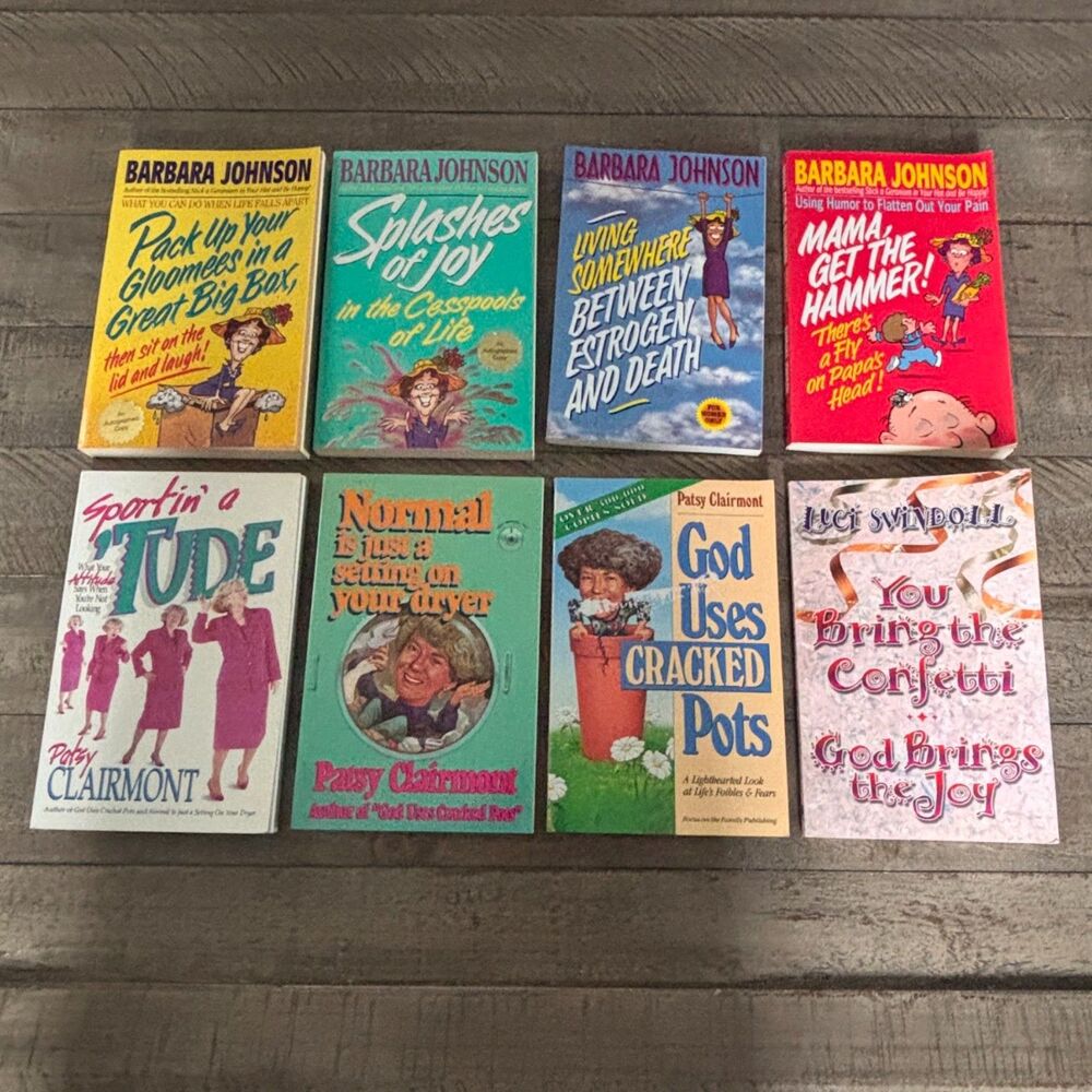 Lot of 8 Barbara Johnson Patsy Clairmont Christian Humor Lifestyle Books